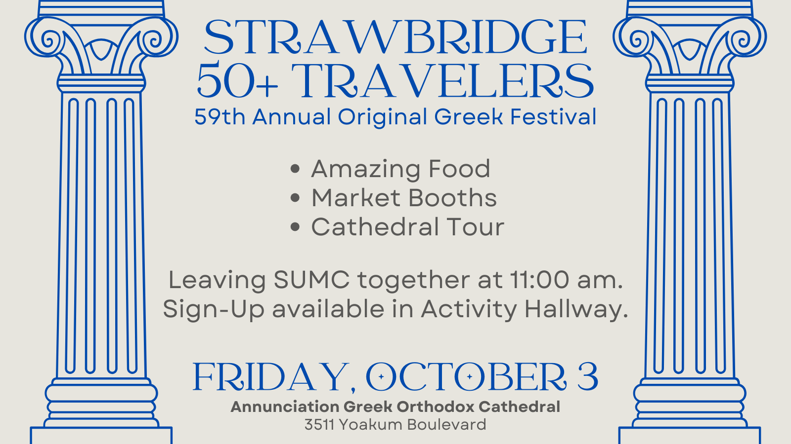 2025-10-03 50+ Travelers Greek Fest 2025-10-03 50+ Travelers Greek Fest